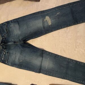 Uniqlo Blue Relaxed Jeans with Vintage Fading
